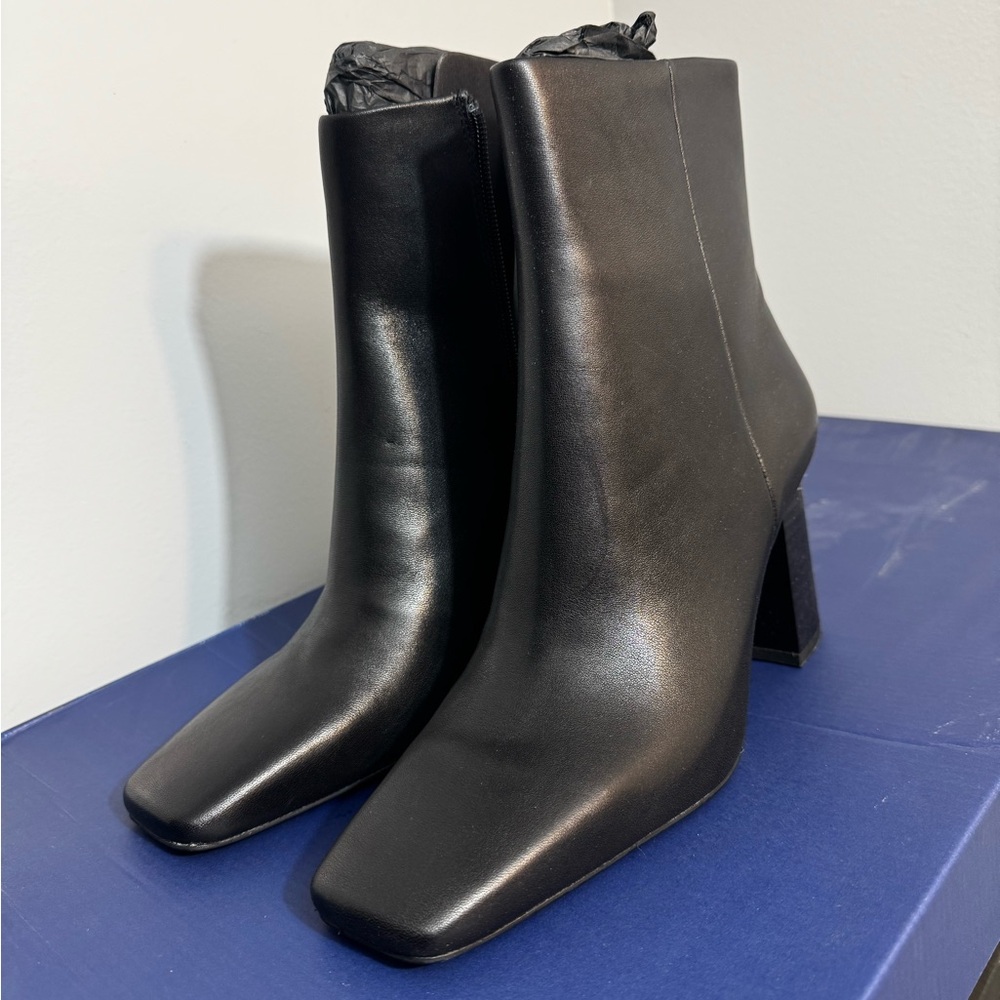 Mango Sleek Black Heeled Boots